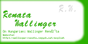 renata wallinger business card